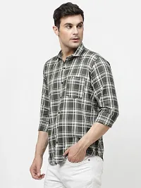 Stylish Multicoloured Cotton Long Sleeves Checked Casual Shirt for men-thumb2