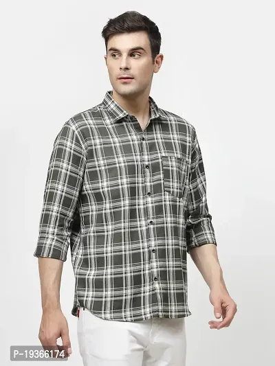Stylish Multicoloured Cotton Long Sleeves Checked Casual Shirt for men-thumb4