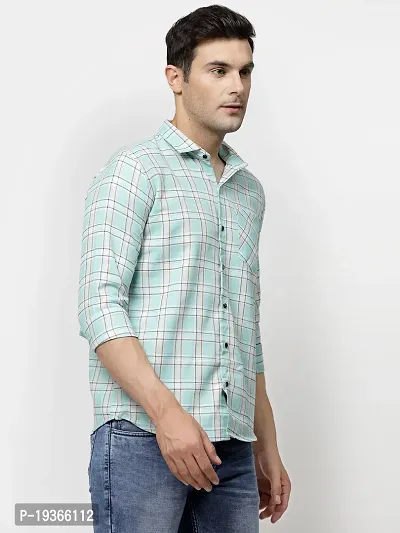 Stylish Multicoloured Cotton Long Sleeves Checked Casual Shirt for men-thumb4