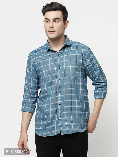 Stylish Multicoloured Cotton Long Sleeves Checked Casual Shirt for men