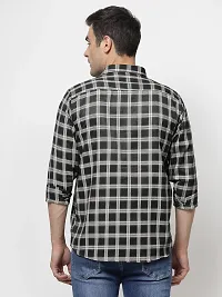 Stylish Multicoloured Cotton Long Sleeves Checked Casual Shirt for men-thumb1