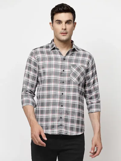 Stylish Multicoloured Checked Long Sleeves Shirts for Men