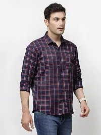 Stylish Multicoloured Cotton Long Sleeves Checked Casual Shirt for men-thumb3