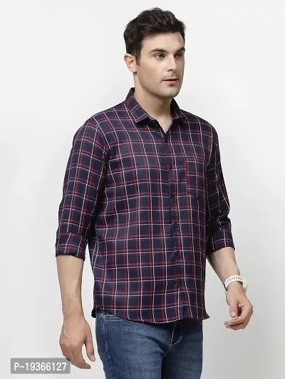 Stylish Multicoloured Cotton Long Sleeves Checked Casual Shirt for men-thumb4