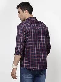 Stylish Multicoloured Cotton Long Sleeves Checked Casual Shirt for men-thumb1