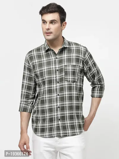 Stylish Multicoloured Cotton Long Sleeves Checked Casual Shirt for men-thumb0