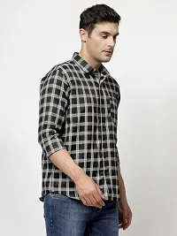 Stylish Multicoloured Cotton Long Sleeves Checked Casual Shirt for men-thumb3