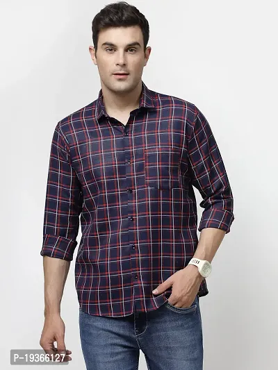 Stylish Multicoloured Cotton Long Sleeves Checked Casual Shirt for men-thumb0