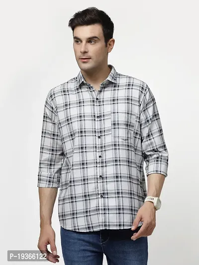 Stylish Multicoloured Cotton Long Sleeves Checked Casual Shirt for men-thumb0