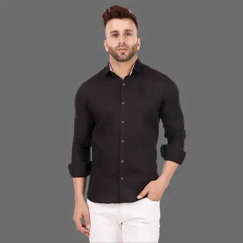 Cotton Causal Solid Shirt