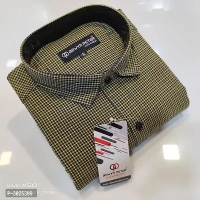 Men's Brown Cotton Printed Long Sleeves Regular Fit Casual Shirt-thumb0