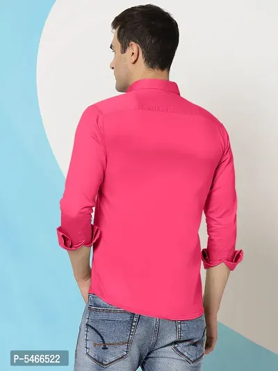 Mens Cotton Solid Long Sleeve Casual Shirt-thumb3