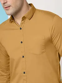 Men's Cotton Solid Long Sleeve Casual Shirt-thumb1