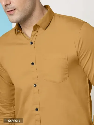 Men's Cotton Solid Long Sleeve Casual Shirt-thumb2