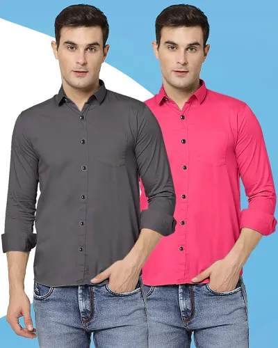 Men's Cotton Printed Long Sleeves Regular Fit Casual Shirt