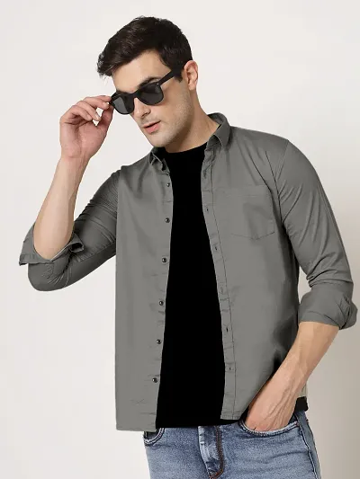 Cotton Solid Casual Shirt