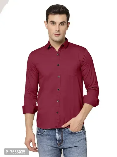 Mens causal solid shirt