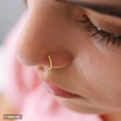 14K Gold Simple Nose  Ring For Gift SmilePlace Handmade Charms