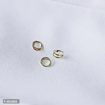 14K Gold Double Line Nose  Ring For Gift SmilePlace Handmade Charms-thumb2