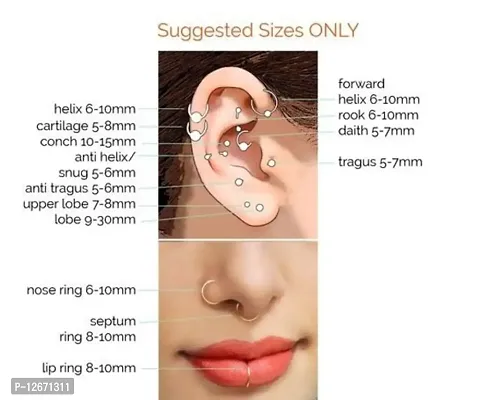 925 Sterling Silver Simple Nose Ring Hoop, Septum Ring SmilePlace Handmade Charms-thumb5