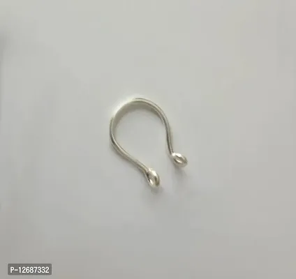 925 Sterling Silver Simple Septum Nose Ring Hoop, Septum Ring SmilePlace Handmade Charms-thumb4