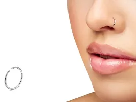 925 Sterling Silver Simple Nose Ring Hoop, Septum Ring SmilePlace Handmade Charms-thumb1