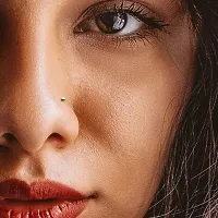 14K Gold Ball Nose Ring Hoop, Septum Ring SmilePlace Handmade Charms-thumb1