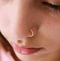 14K Gold Simple Nose  Ring For Gift SmilePlace Handmade Charms-thumb4
