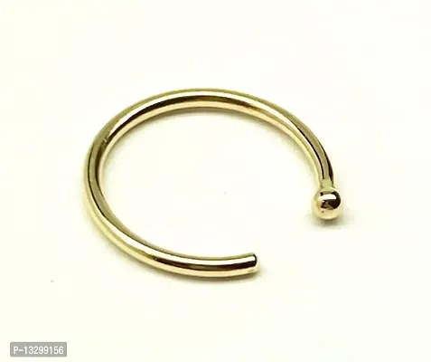 14K Gold Simple Ball Nose Ring For Gift SmilePlace Handmade Charms