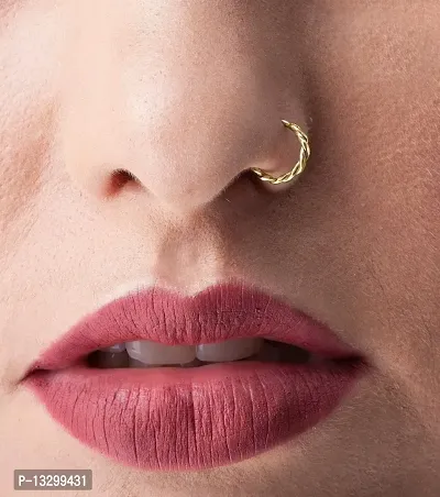 14K Gold Simple Nose  Ring For Gift SmilePlace Handmade Charms