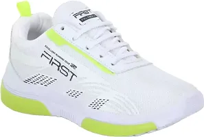 Comfortable And Lightweight White Mesh Running Sports Shoes For Men-thumb1