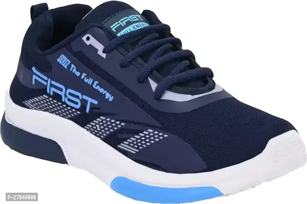 Comfortable And Lightweight Navy Blue Mesh Running Sports Shoes For Men-thumb4