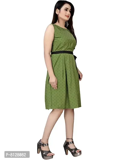 AA Creation Women's Crepe Fit And Flare Kurti (dresses for women western kurti_Green_2XL)-thumb2