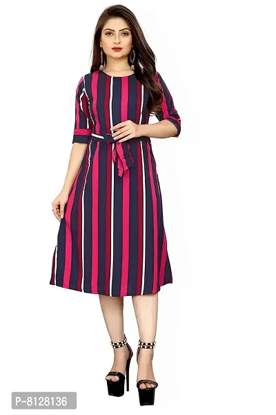 AA Creation Women's Fit and Flare Knee Length Dress