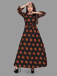 Stylish Crepe Printed Kurta For Women-thumb1