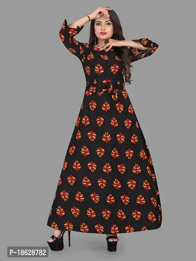 Stylish Crepe Printed Kurta For Women-thumb2