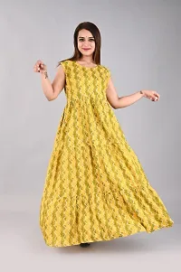 Elegant Yellow Rayon Printed Kurta with Jacket Set For Women-thumb4