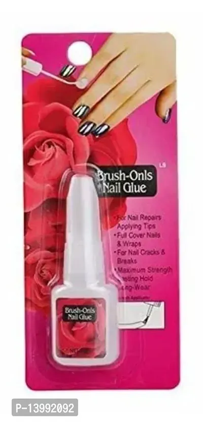 Safemum Professional Strong Brush on Nail Glue for Acrylic Nails  PACK OF 4