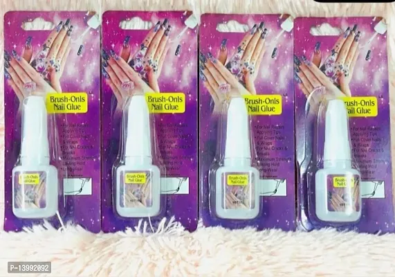 Safemum Professional Strong Brush on Nail Glue for Acrylic Nails  PACK OF 4-thumb3