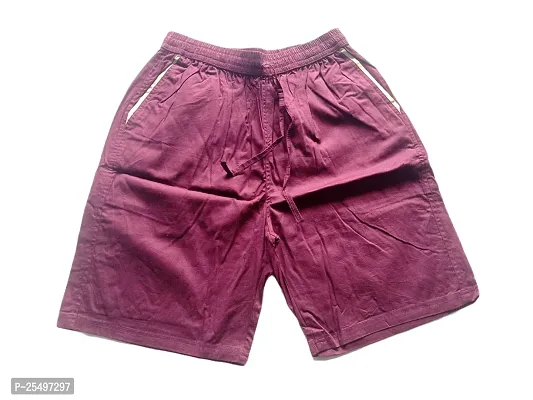 Elegant Cotton Blend Self Pattern Regular Shorts For Men-thumb0