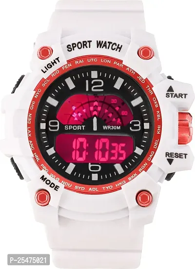 Trex 8001 Sport Watch Digital Display With LED Light Water Resistant Digital Watch - For Men