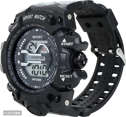 Trex 1327 6005 Black PU Strap Chronograph Alarm Analog-Digital Watch - For Men-thumb4