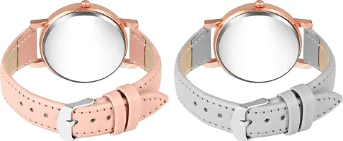 Trex Pink And Grey Unique Analog Watch For Women- Pack Of 2-thumb2