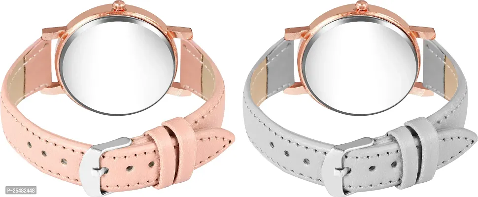 Trex Pink And Grey Unique Analog Watch For Women- Pack Of 2-thumb3