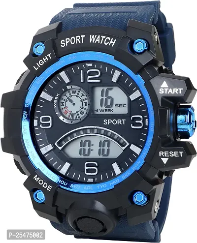 Trex 1155-Blue Alarm Water Resistance Analog-Digital Watch - For Men-thumb0