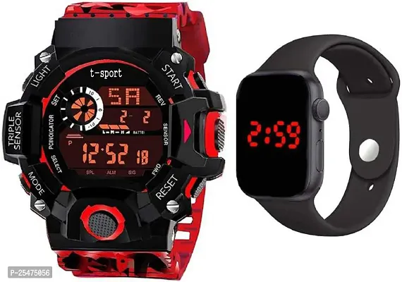 Trex TR-0101 Militaries Silicon Strap Digital Pack of 2 Combo Men And Boys Alrarm Digital Watch - For Men-  Pack Of 2