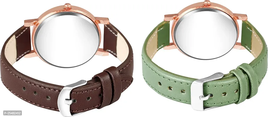 Trex Brown And Green Unique Analog Watch For Women- Pack Of 2-thumb3