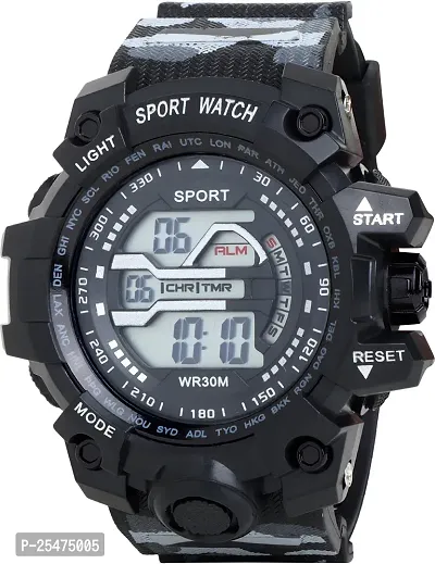 Trex 1327 6005 Black PU Strap Chronograph Alarm Analog-Digital Watch - For Men-thumb0