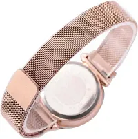 Trex Designer Golden Wrist Analog Watch For Women-thumb1