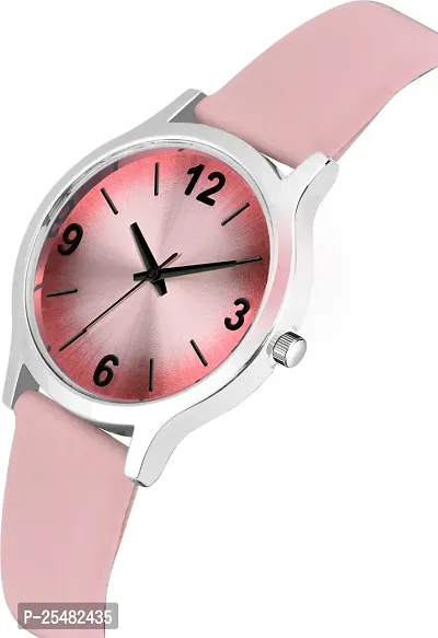 Trex MTT Synthetic Leather Pink Unique Dial Wrist Analog Watch For Women-thumb2